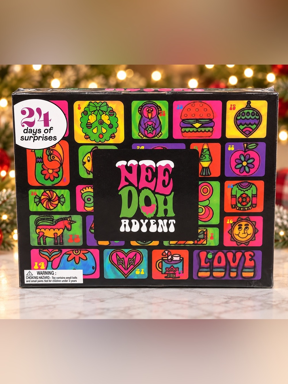 Advent Calendar - Colorful Neon Box